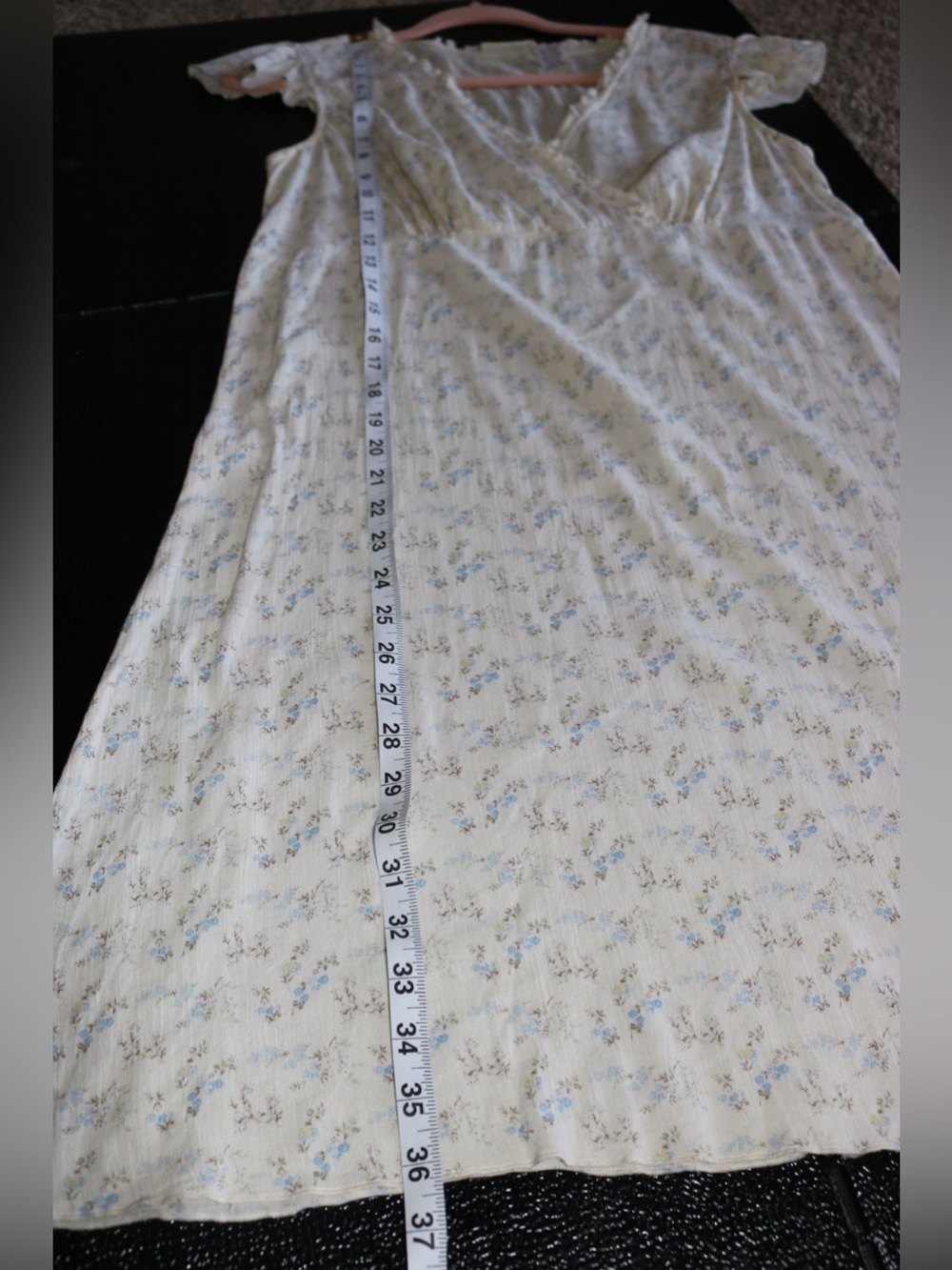 Cherokee Vintage Floral Cotton Dress Medium Cottagecore Prairie Fairy - Picture 8 of 10